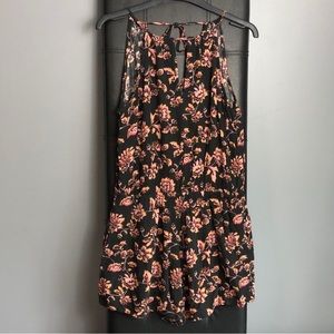 Aeropostale Floral High Neck Romper Size L